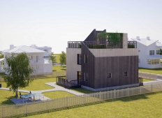 Individual energy efficient house in the cottage village of the Chelyabinsk region (Ural)